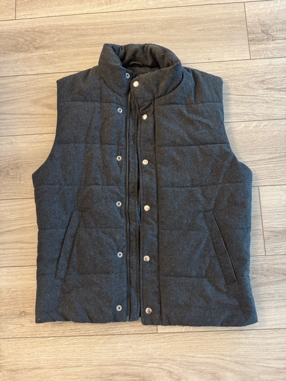 H&M Charcoal Gray Quilted Puffer Vest
